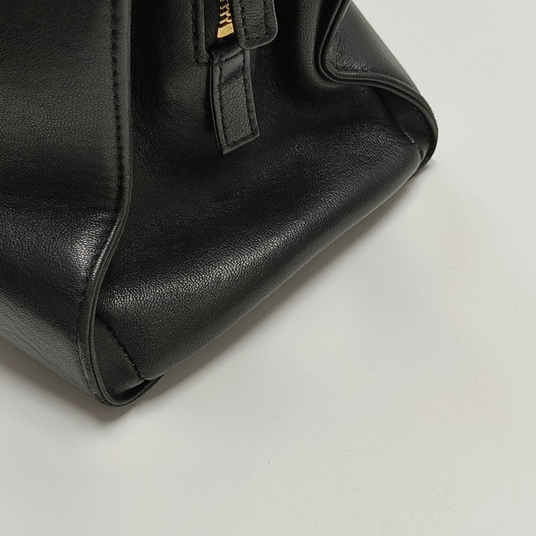 Quilted Lambskin Tote Bag Black