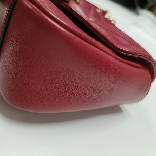 GG Marmont Small Quilted Calfskin Red