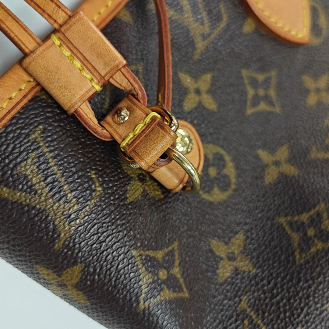 NEVERFULL MM Monogram Coated Canvas Brown