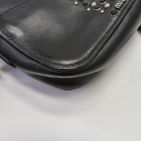 Calfskin Shoulder Bag Black