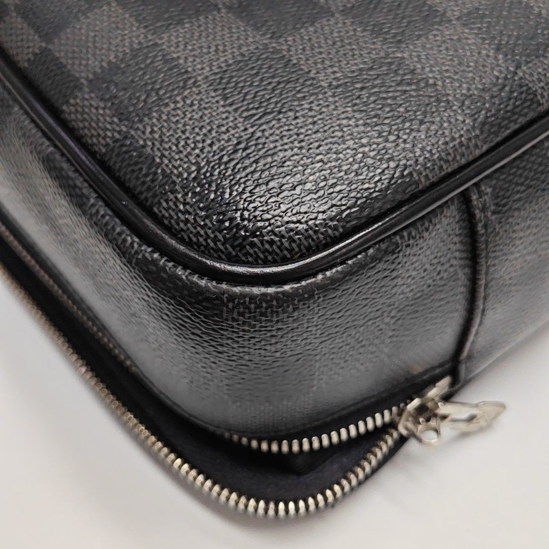 STEEVE Damier Graphite Coated Canvas Gray