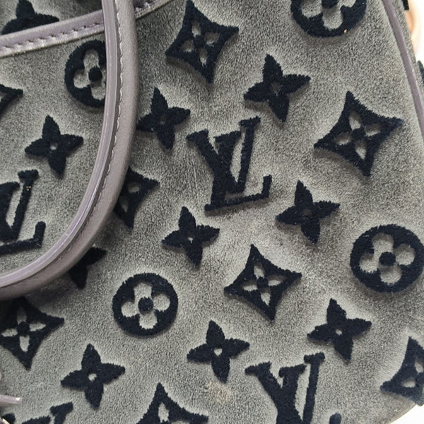 DEAUVILLE Monogram Suede Gray