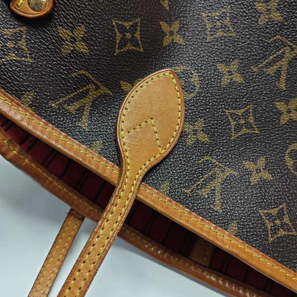 NEVERFULL MM Monogram Coated Canvas Brown
