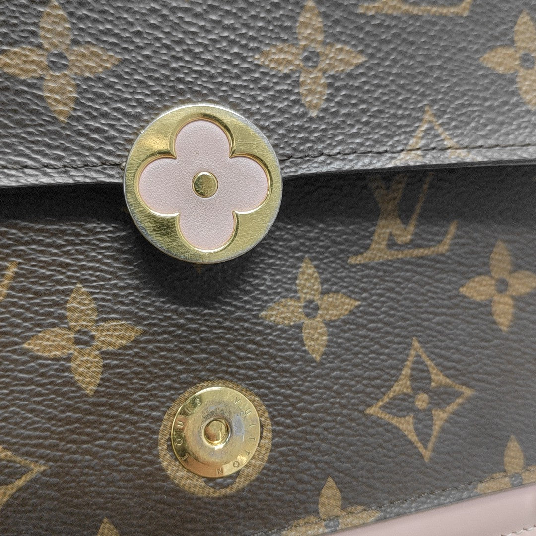 FLORE Monogram Coated Canvas Brown