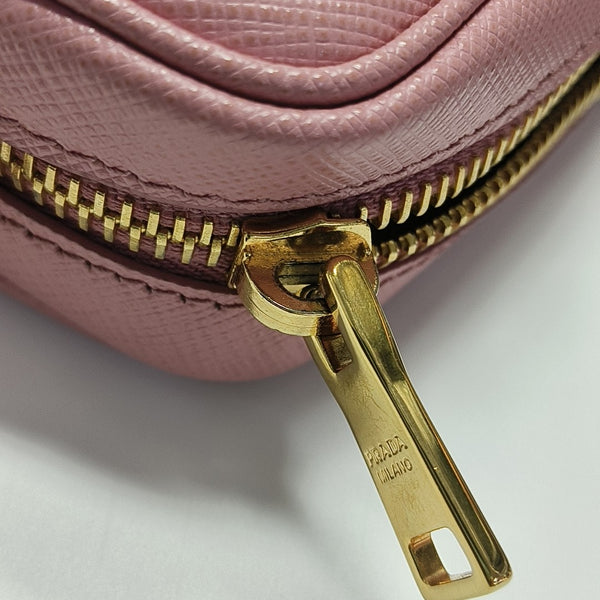 Saffiano Calfskin Shoulder Bag Pink