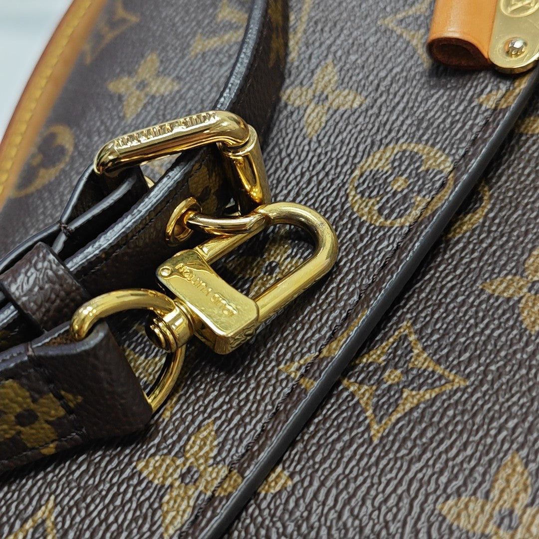 MÉTIS MM Monogram Coated Canvas Brown