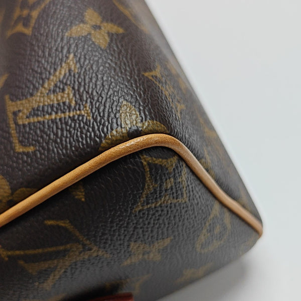 SPEEDY 20 Monogram Coated Canvas Brown