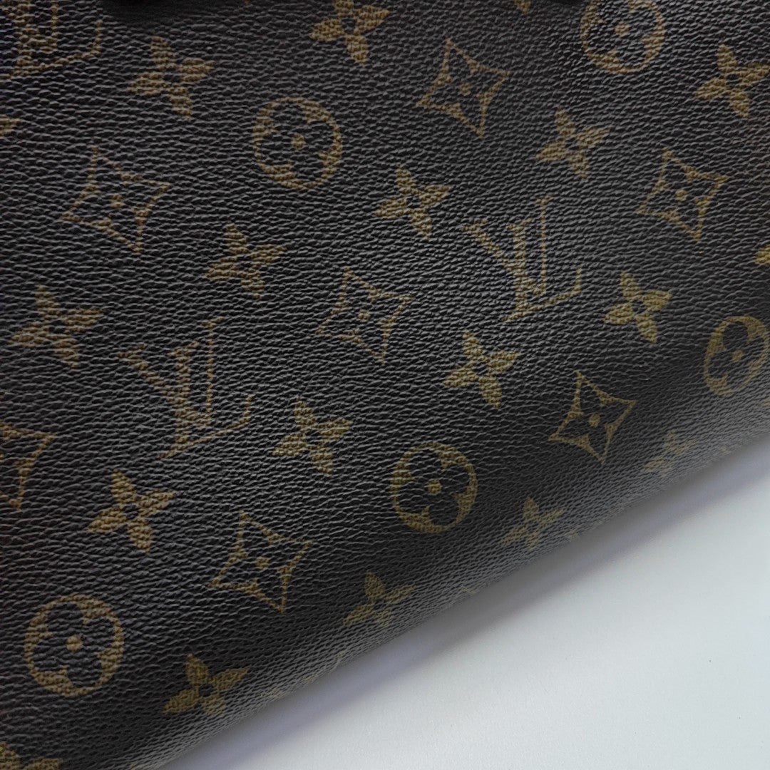 MONTORGUEI PM Monogram Coated Canvas Brown