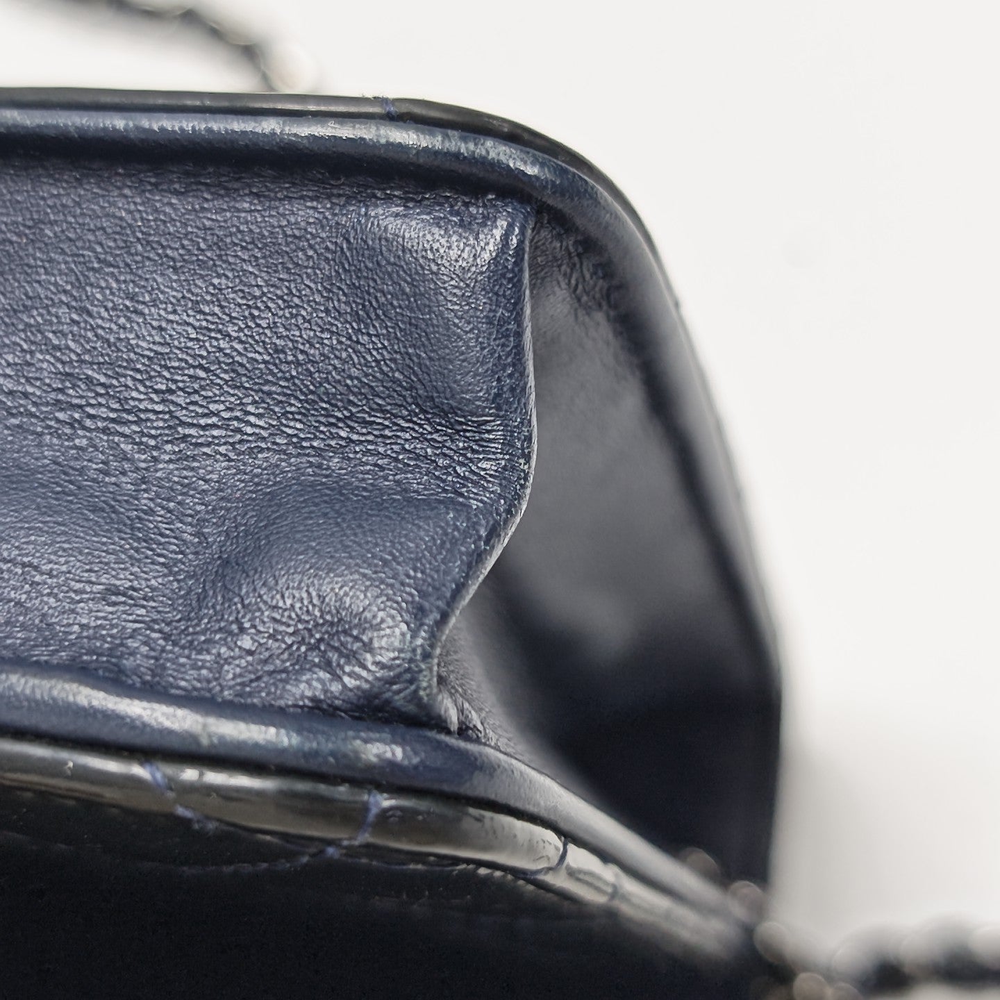 WOC Quilted Patent Leather Blue