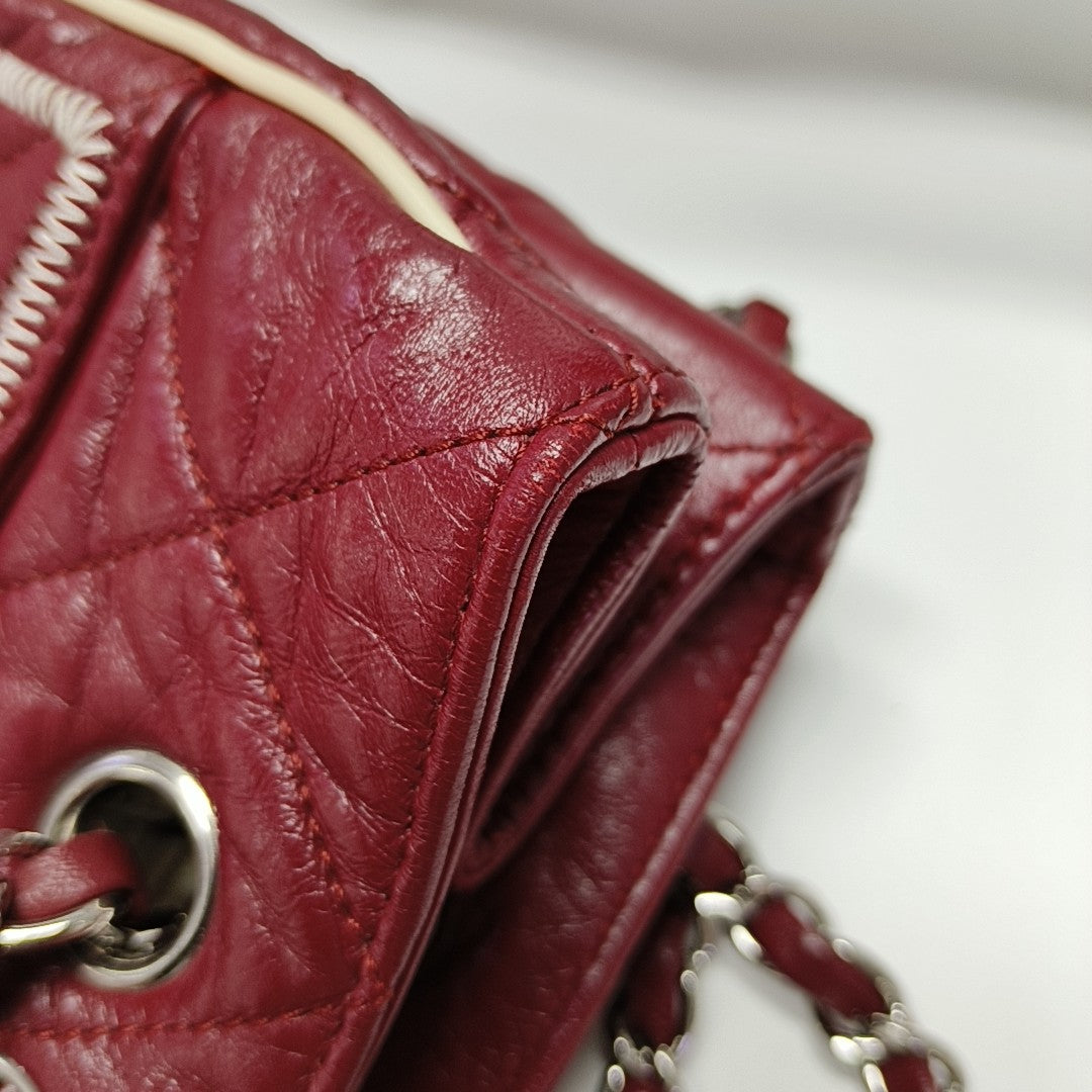 Quilted Lambskin Shoulder Bag Red