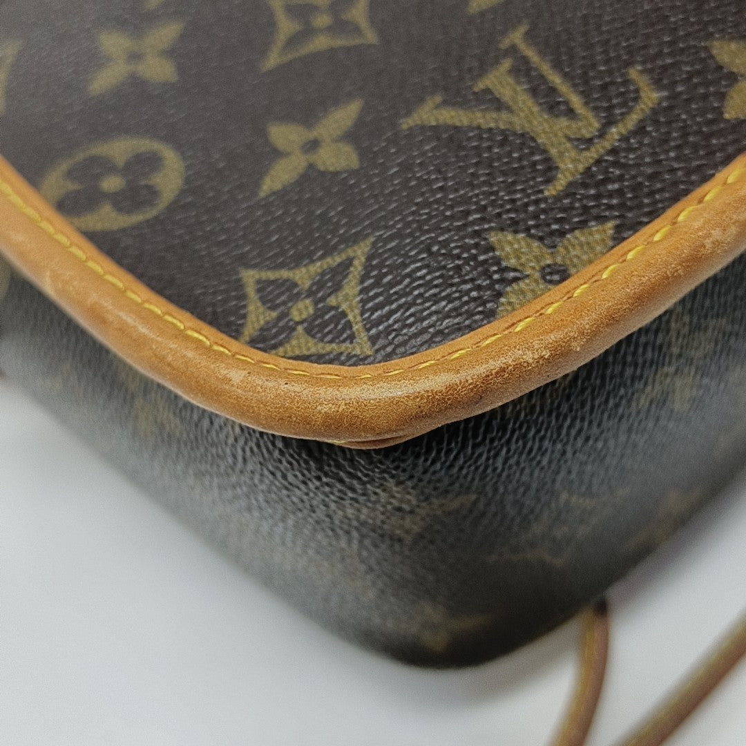 SOLOGNE PM Monogram Coated Canvas Brown