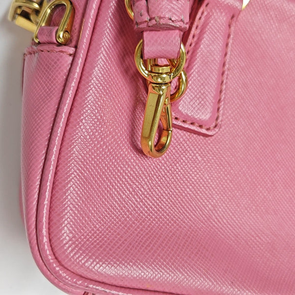 Saffiano Calfskin Shoulder Bag Pink