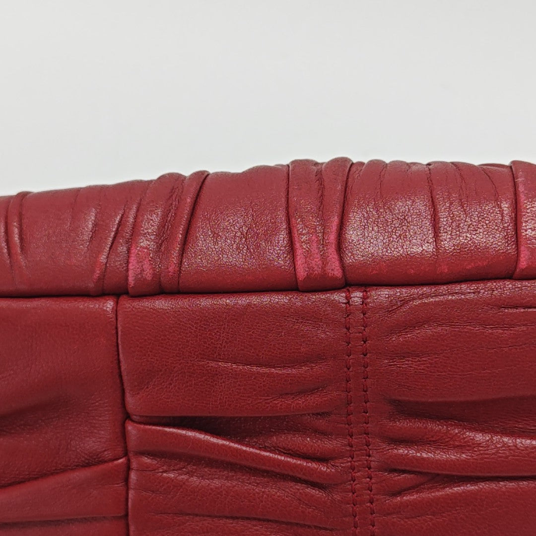 Quilted Lambskin Shoulder Bag Red