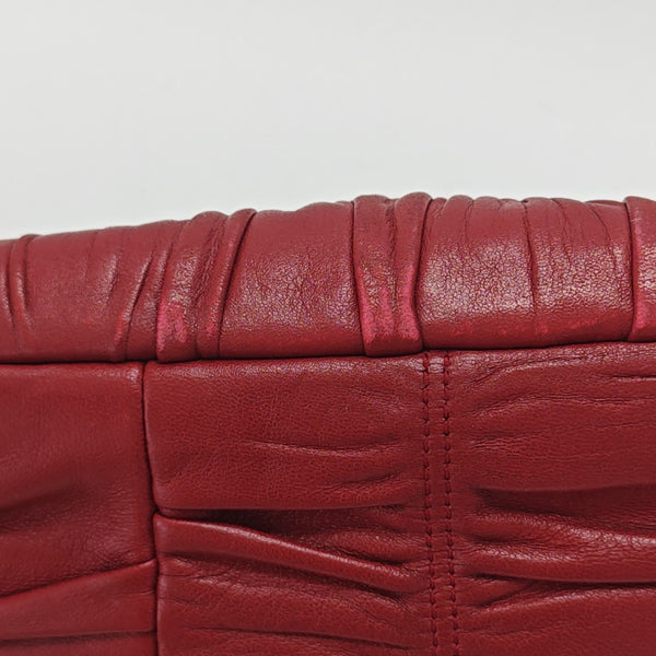 Quilted Lambskin Shoulder Bag Red