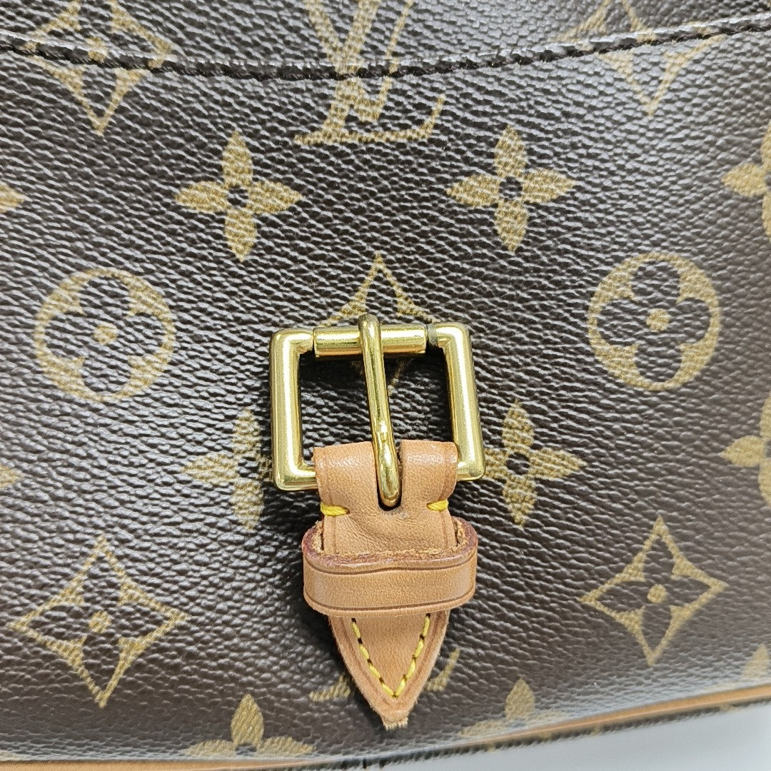 SOLOGNE PM Monogram Coated Canvas Brown