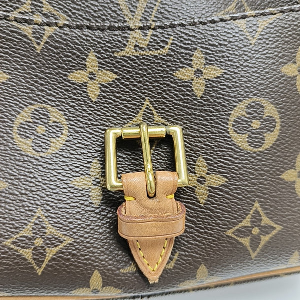 SOLOGNE PM Monogram Coated Canvas Brown