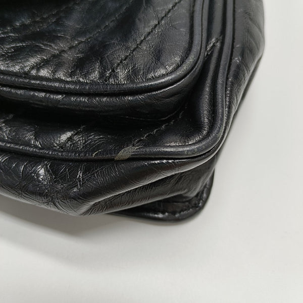 NIKI Small Chevron Calfskin Black