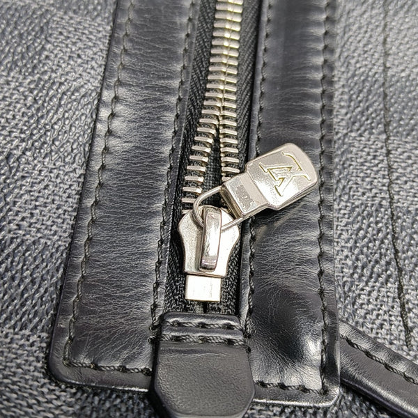 Monogram Coated Canvas Shoulder Bag Black