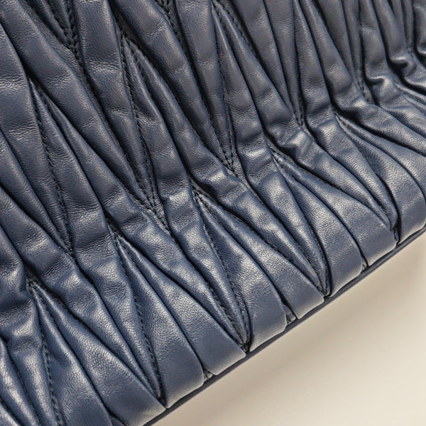 Quilted Lambskin Tote Bag Blue