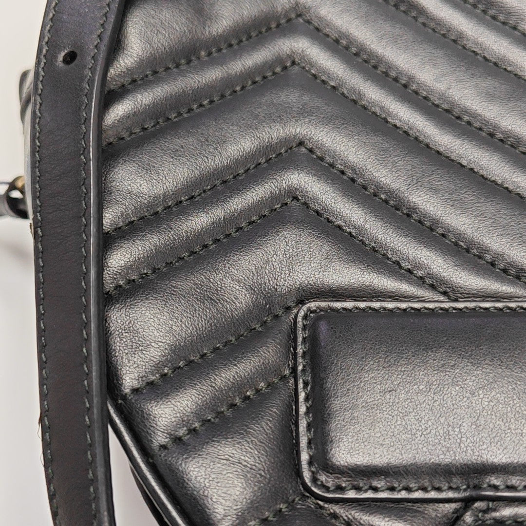 Quilted Calfskin Backpack Black