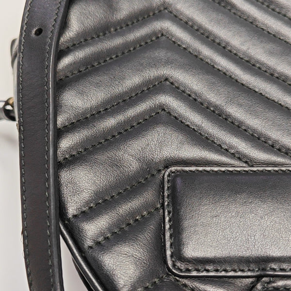 Quilted Calfskin Backpack Black