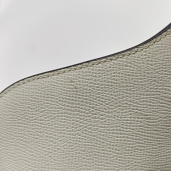 Saddle Medium Calfskin White