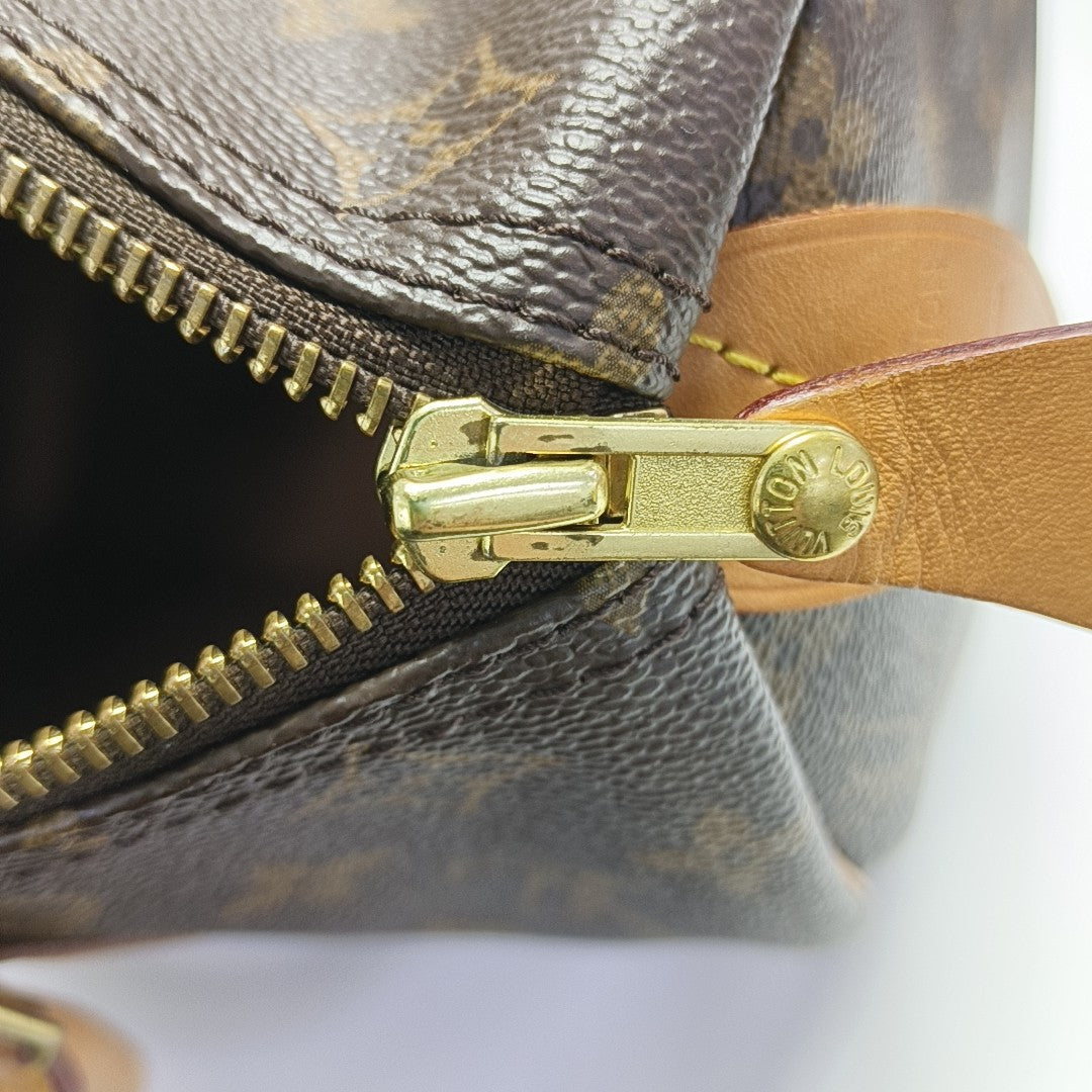 SPEEDY 30 Monogram Coated Canvas Brown