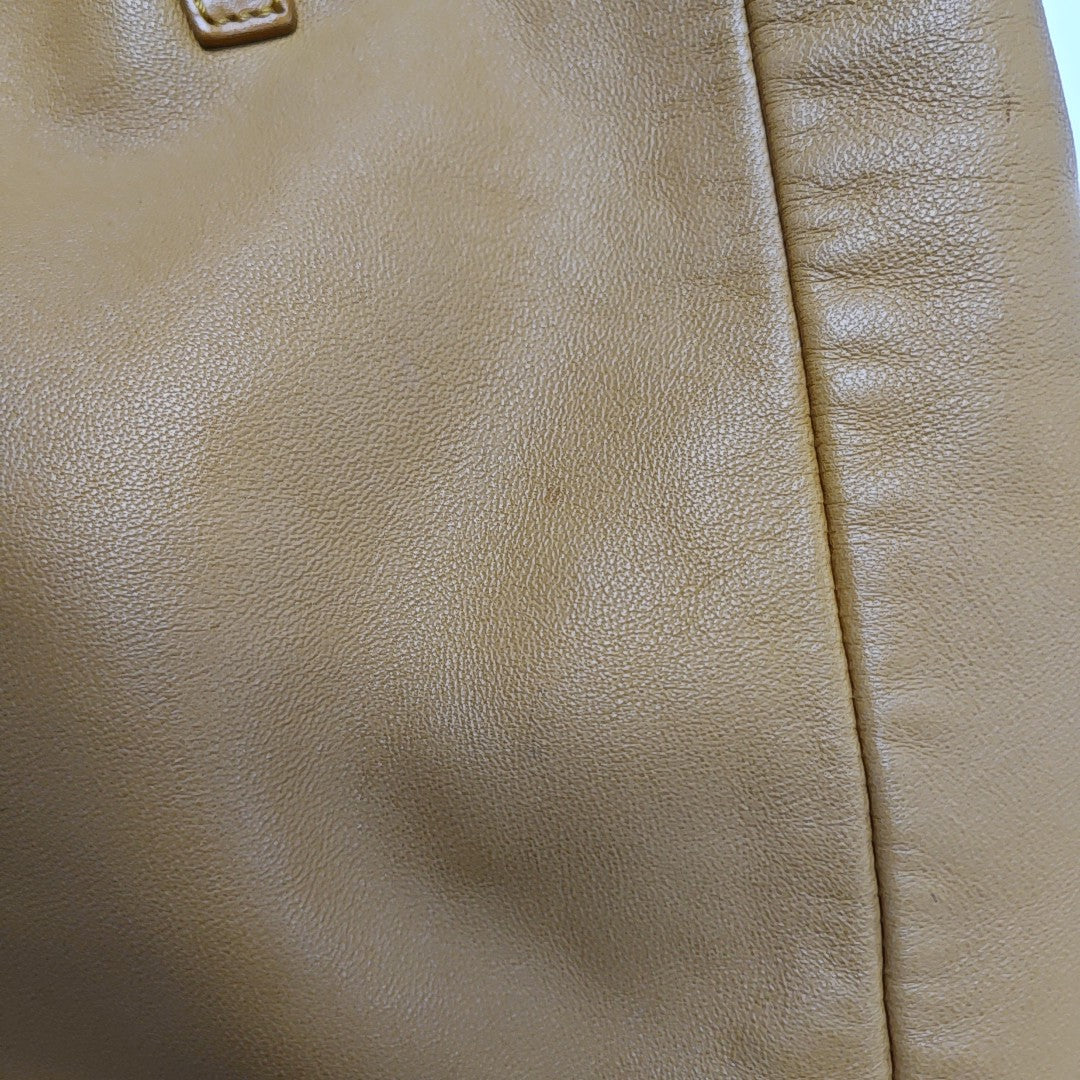 Calfskin Top Handle Bag Yellow