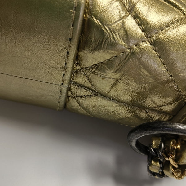 GABRIELLE Small Quilted Calfskin Gold