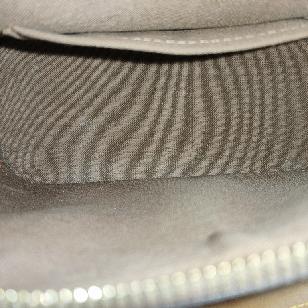 ALMA BB Monogram Coated Canvas Brown