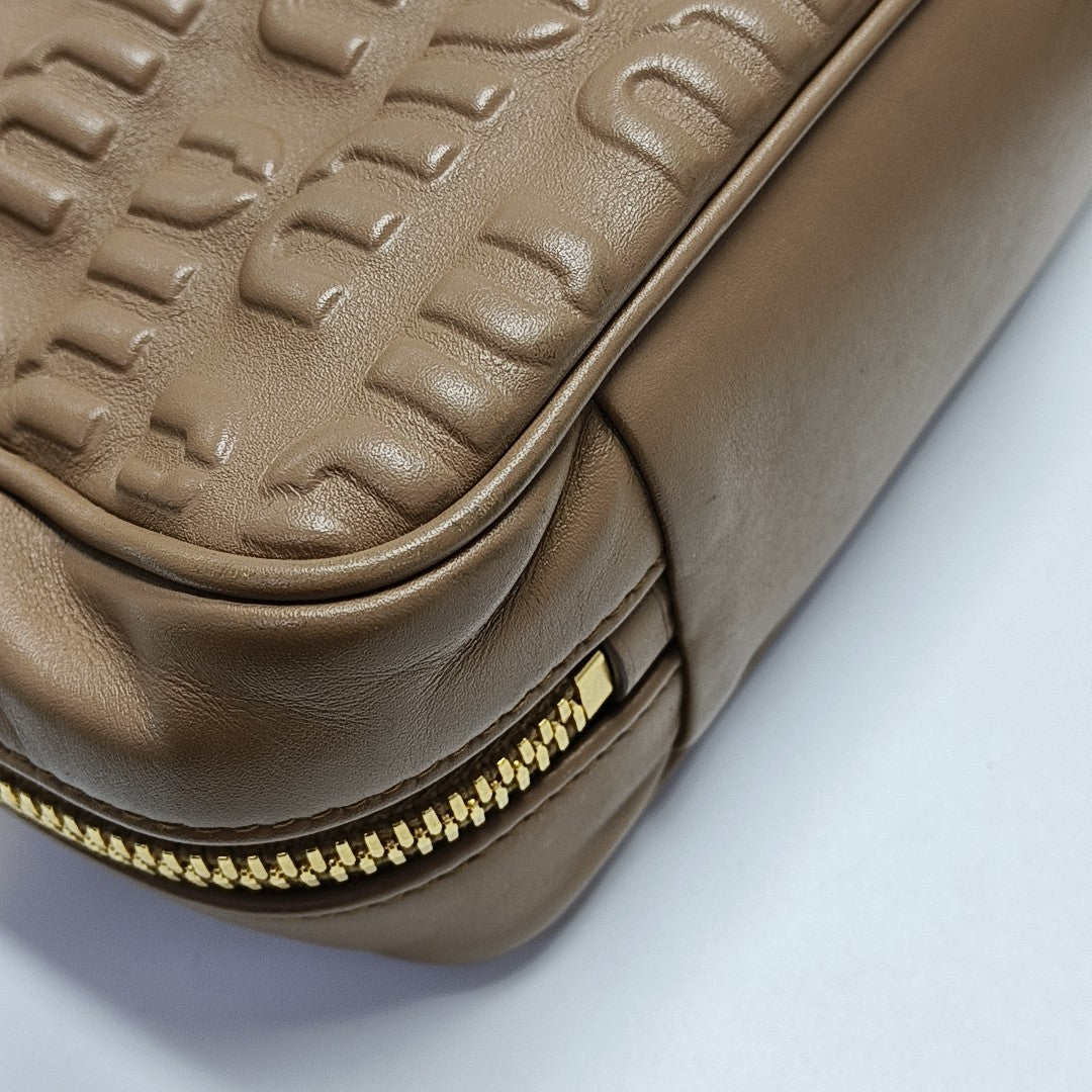 Calfskin Top Handle Bag Brown