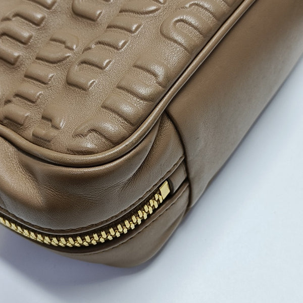 Calfskin Top Handle Bag Brown