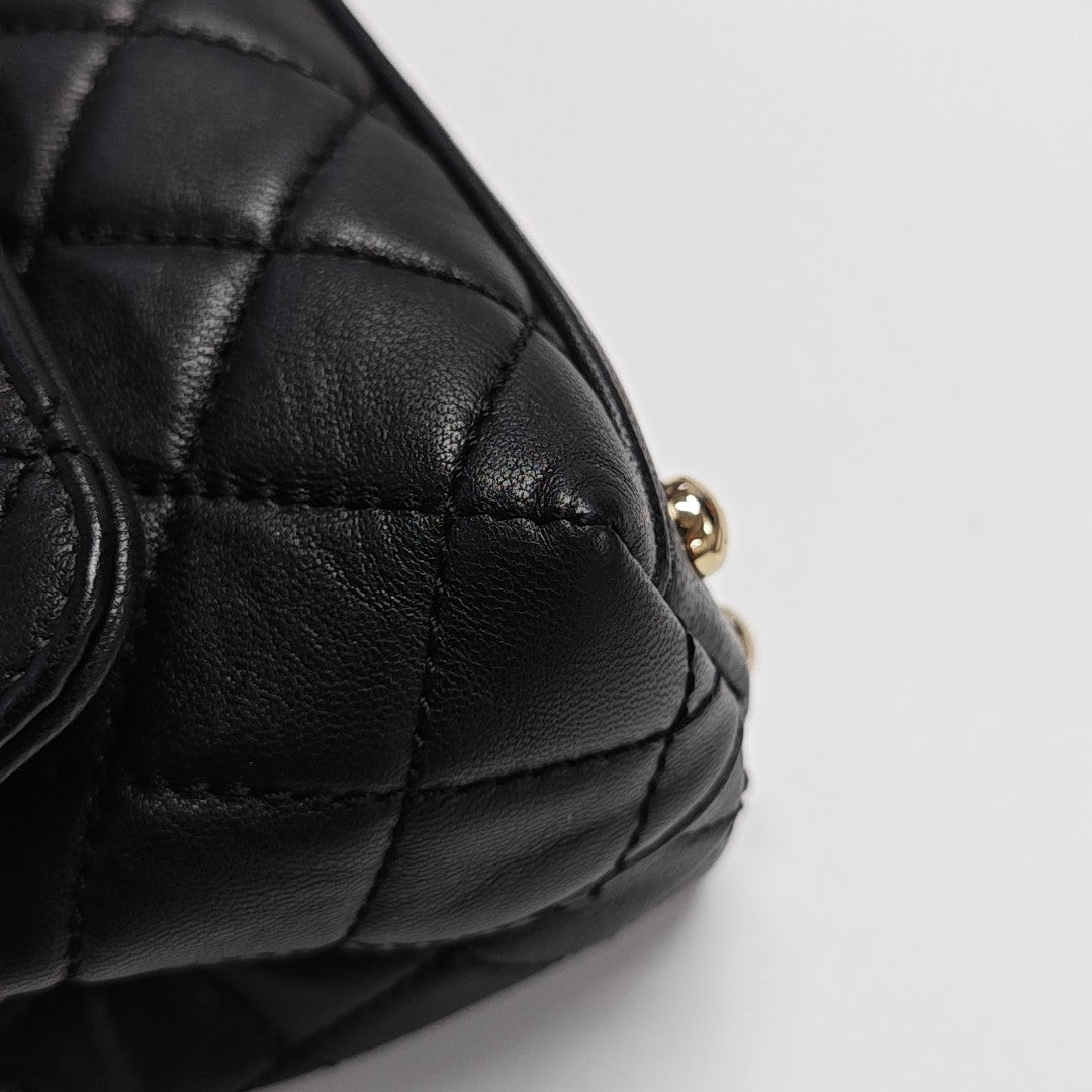 COCO HANDLE Mini Quilted Lambskin Black