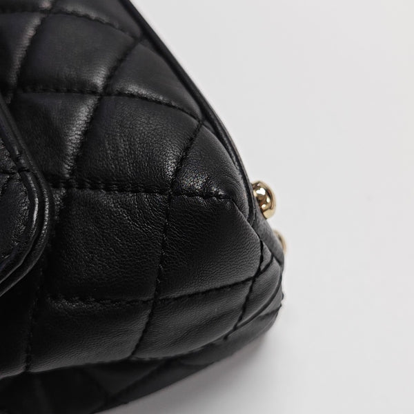 COCO HANDLE Mini Quilted Lambskin Black