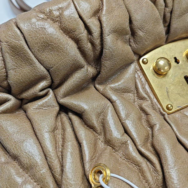 Calfskin Shoulder Bag Brown