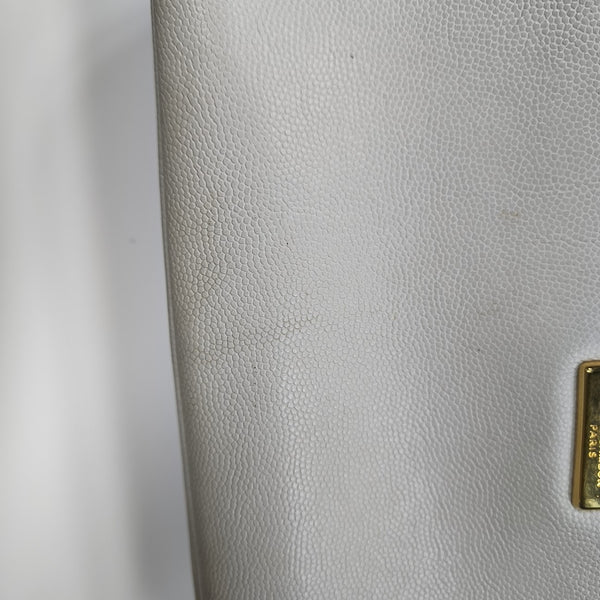 Calfskin Shoulder Bag White