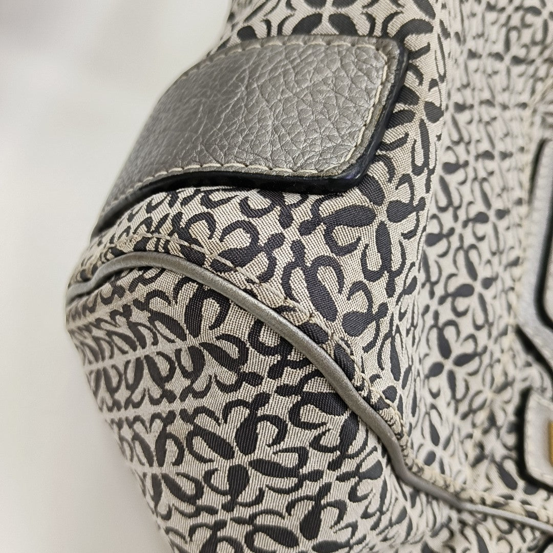 Monogram Canvas Top Handle Bag Gray