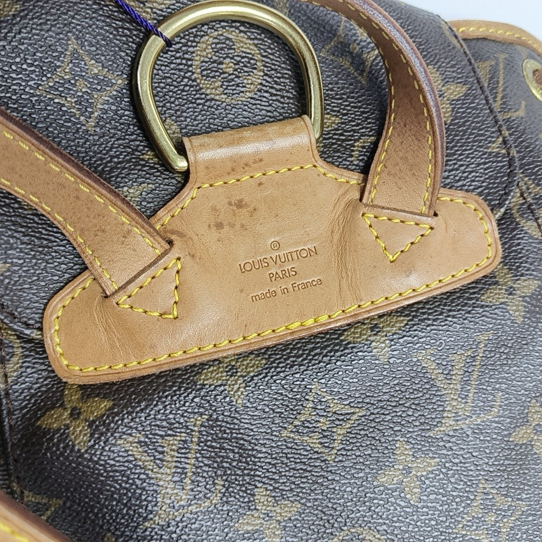MONTSOURIS MM Monogram Coated Canvas Brown