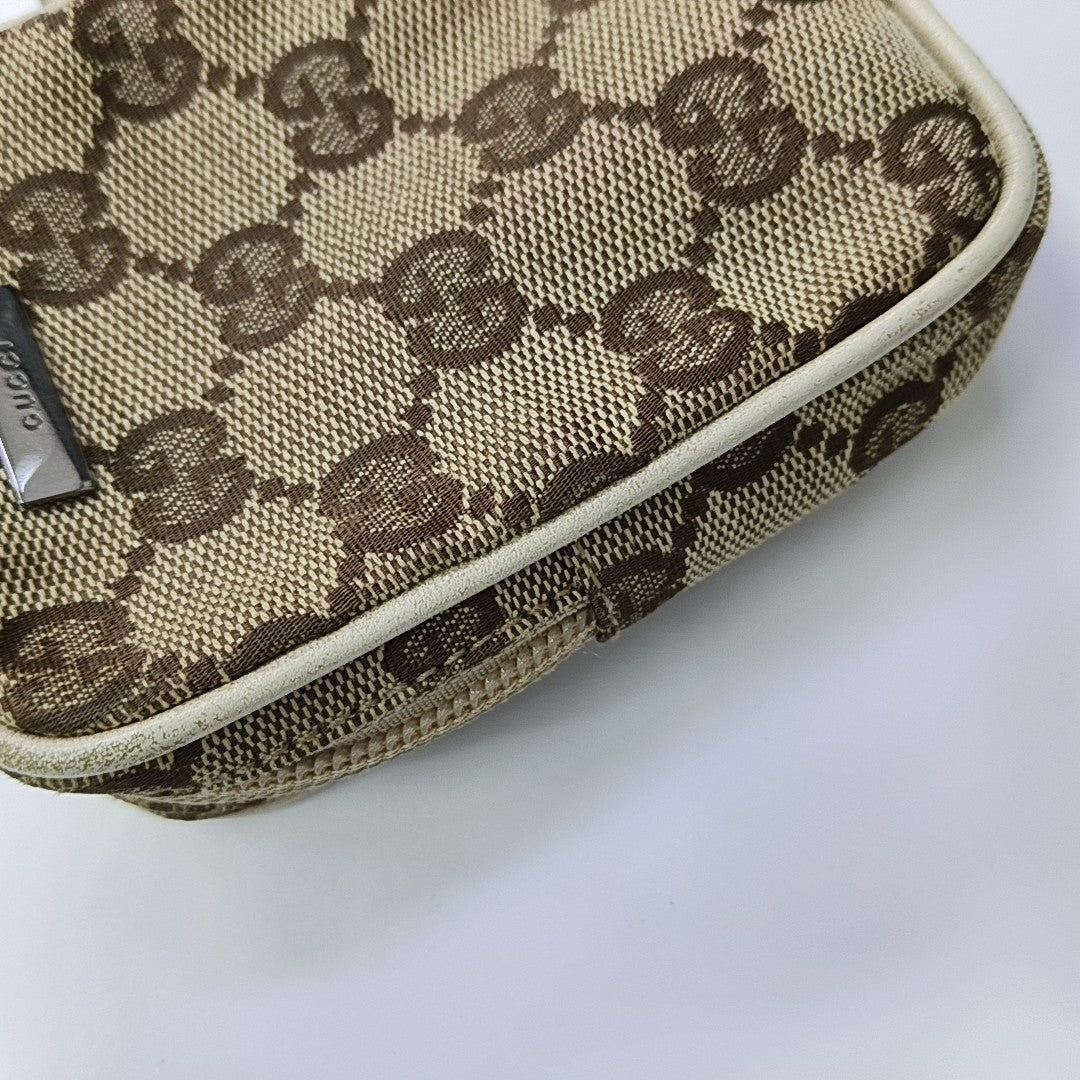 Monogram Canvas Clutch Beige