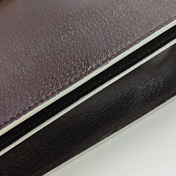 Calfskin Top Handle Bag Brown
