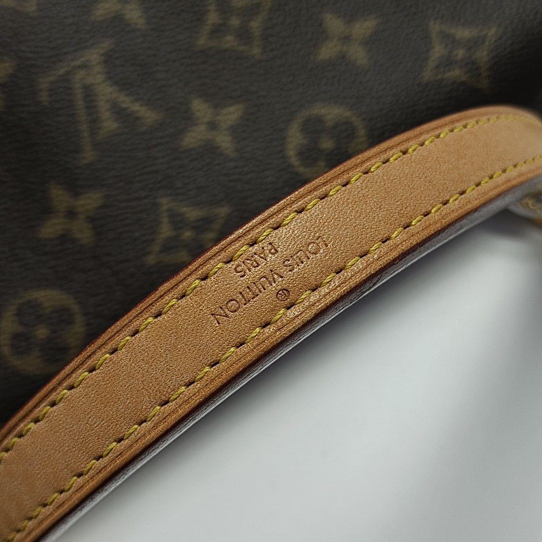 CLUNY MM Monogram Coated Canvas Brown
