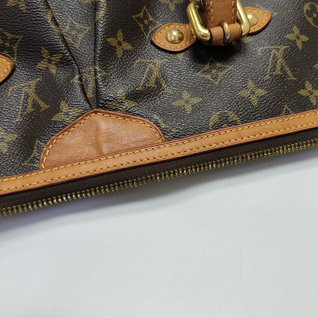 PALERMO GM Monogram Coated Canvas Brown
