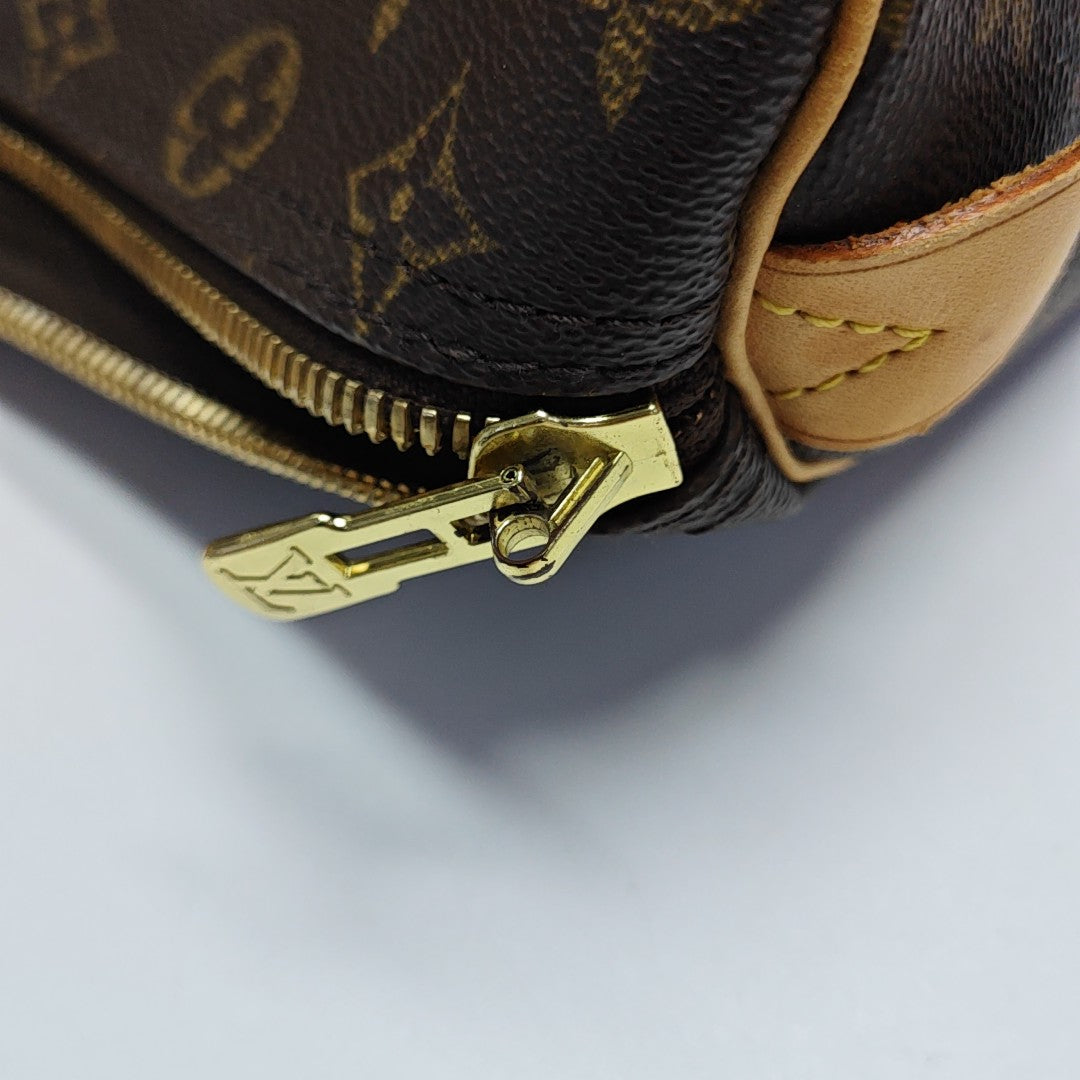 KEEPALL 45 Monogram Coated Canvas Brown