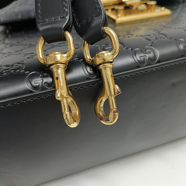 Padlock Medium Monogram Calfskin Black