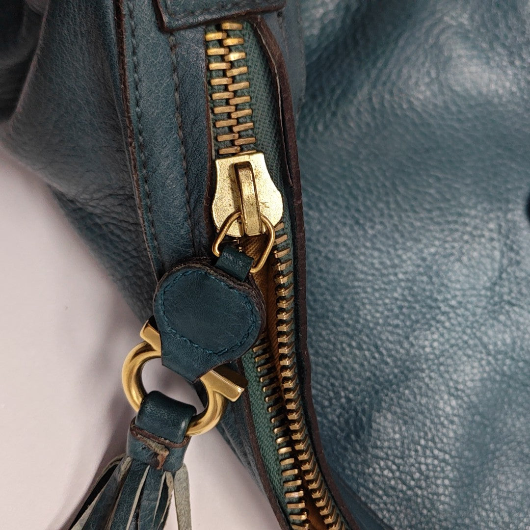 Calfskin Top Handle Bag Green