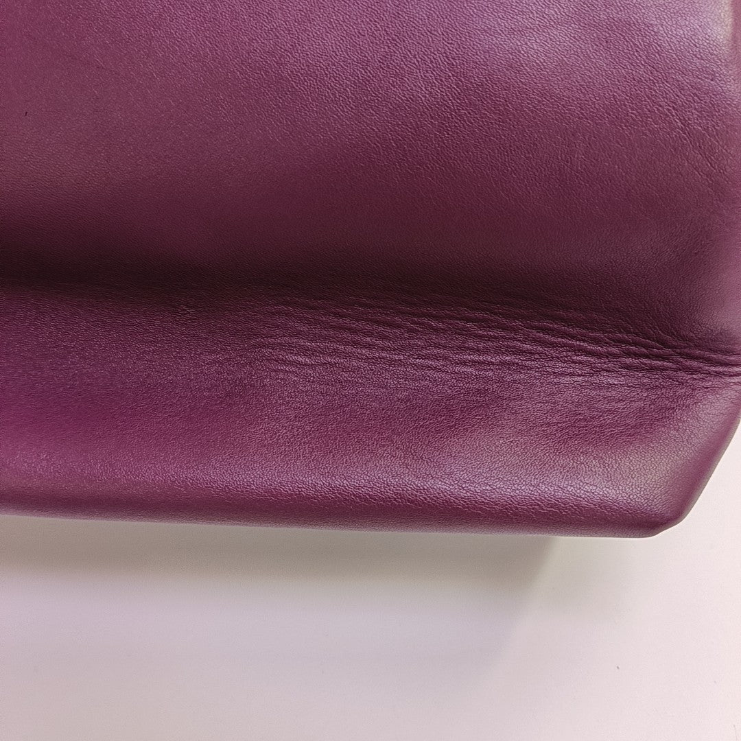 Calfskin Shoulder Bag Purple