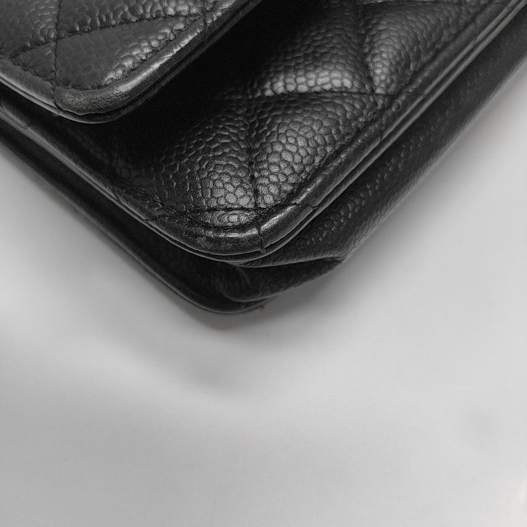 WOC Quilted Grained Calfskin Black