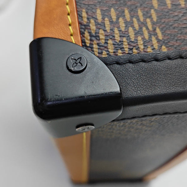 SOFT TRUNK Damier Ebene Coated Canvas Brown
