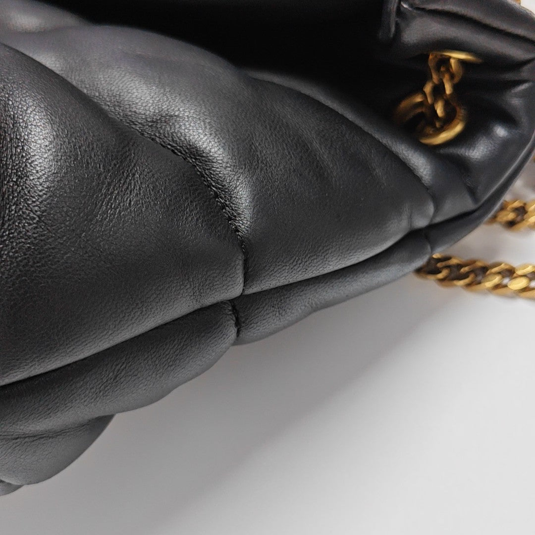 PUFFER Small Quilted Lambskin Black