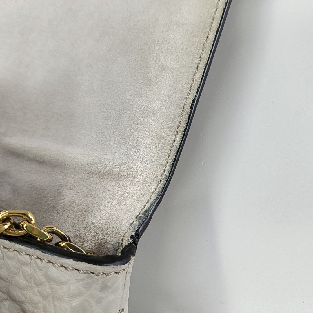 Calfskin Shoulder Bag Gray